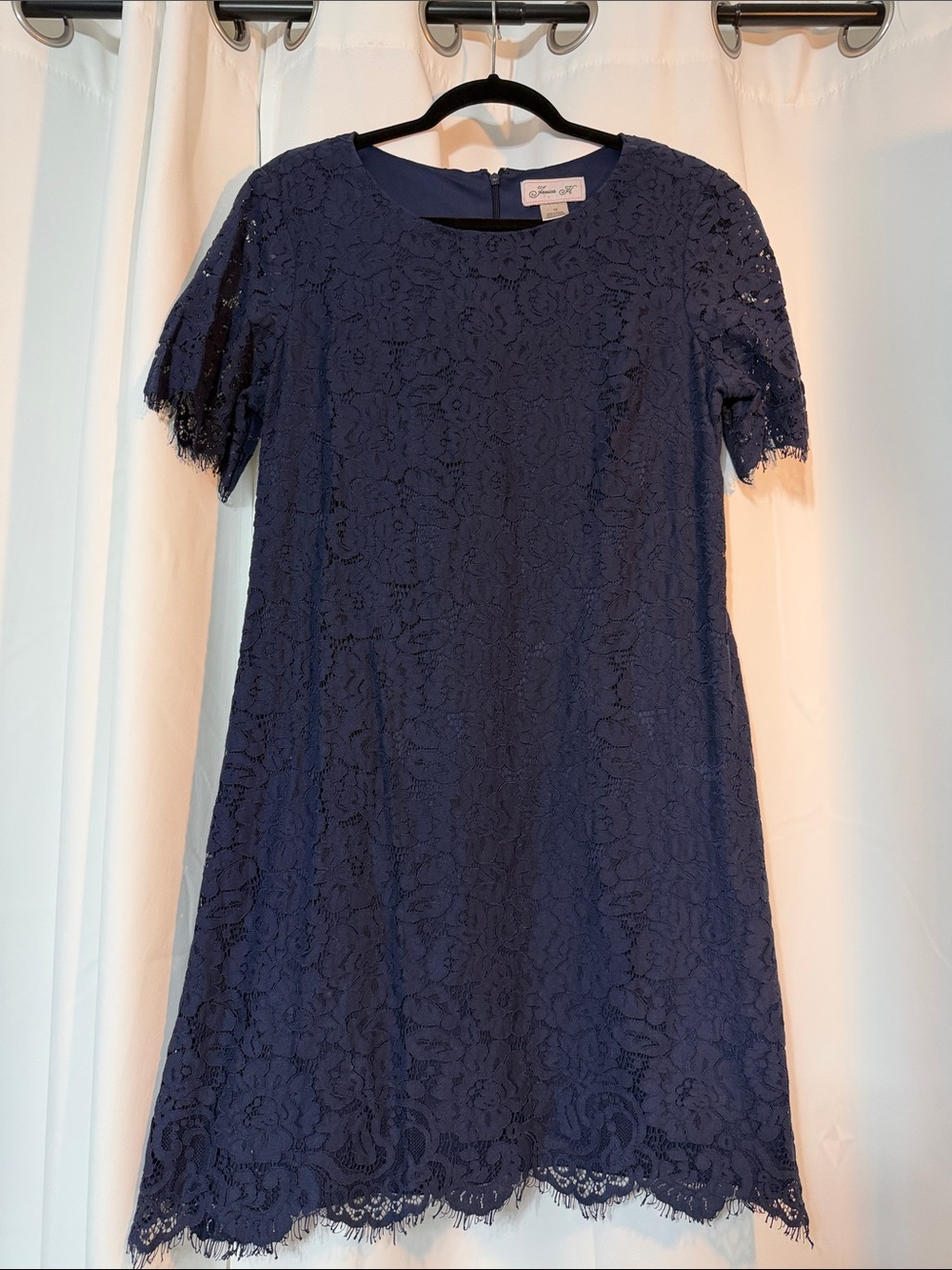Jessica Howard Navy Lace Midi Dress SZ 14 B9